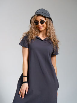 970 Платье-мантия "Серый"