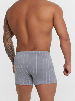 Цена за 2 штуки! Трусы шорты мужские серые в полоску текст полоска на сизом 411152 - Mark formelle фото 4