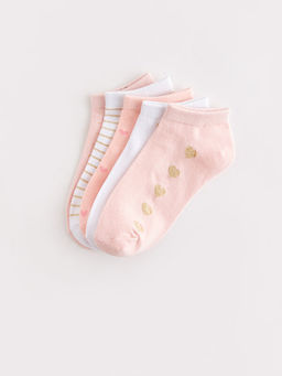 Desenli K?z ?ocuk Patik ?orap 5li