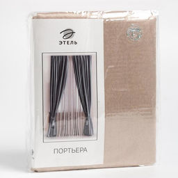 Штора портьерная «Этель. Классика», золотая, 250×265 см