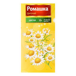 Цена за 2 шт. Фиточай Ромашка Vitamuno для взрослых, 20 фильтр-пакетов по 1.5 г фото 2