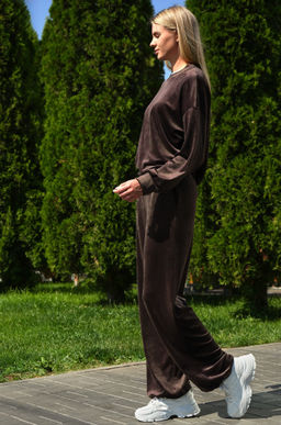 Женский велюровый костюм оверсайз Happyfox