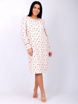 Сорочка Лорейн 2 сердце, футер с начёсом - Малина фото 3