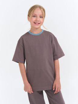 Футболка оверсайз Темный шоколад 7+