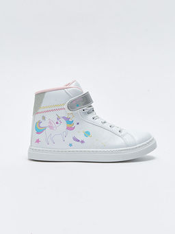 Deri G?r?n?ml? Ba?c?k ve C?rt C?rtl? Bilek Boy K?z ?ocuk Spor Ayakkab? - Waikiki фото 2