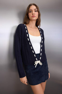 Lacivert Pamuk Kar?s?ml? Triko H?rka TWOAW26HI00226