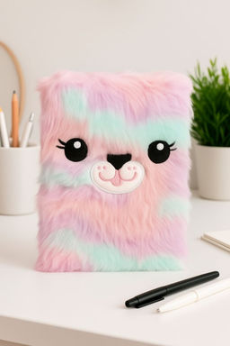 Блокнот плюшевый "Rainbow lama", 21,5х15 см, плотность 80 гр.