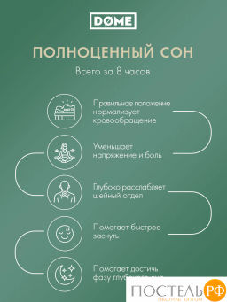 Подушка анатомическая Dome СКИВЕ ЭРГО плстр/пенополиуретан, бел  фото 7