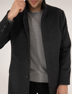 Antrasit Slim Fit Palto - Pierre cardin фото 6