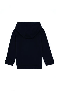 K_z _ocuk Lacivert Payet __lemeli Kap__onlu Basic Sweatshirt Sepette S_rpriz _ndirim - U.s. polo assn фото 2