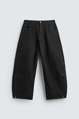 JEANS BALLOON FIT CREMALLERA / Negro - Zara фото 8