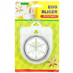 Яйцерезка струнная, пластмассовый корпус Дольки 8,5х11х3см, в блистере (Китай) - Домашняя мода фото 3