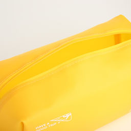 Косметичка на молнии для бассейна, с ручкой, с принтом Good trip, жёлтая - Simaland фото 3