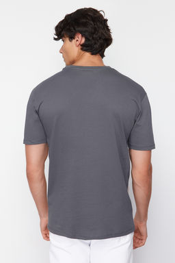TRENDYOL MAN Siyah Regular/Normal Kesim Renk Bloklu %100 Pamuklu T-Shirt TMNSS24TS00076 - Trendyolmilla фото 19