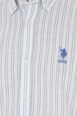 Мужская голубая рубашка с длинным рукавом Неожиданная скидка в корзине - U.s. polo assn фото 7