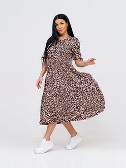 Платье женское, цвет коричневый черный