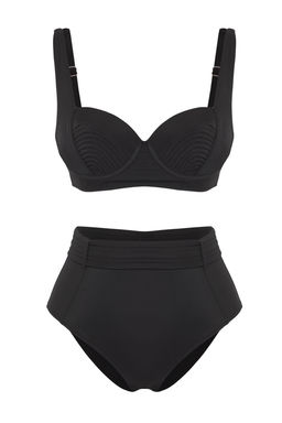 TRENDYOLMILLA Mavi Balkonet Nervurlu Regular Bikini Tak?m? TBESS25BT00143  фото 5