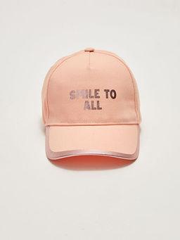 Yaz? Bask?l? K?z ?ocuk Kep ?apka