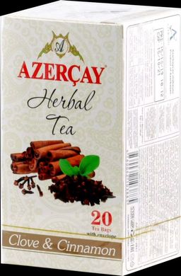 Azercay. Травяной чай. Корица и Гвоздика карт.упаковка, 25 пак.