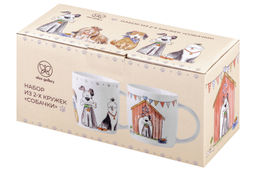 Набор 2 кружек 360 мл 12*8,5*9 см Собачки NEW BONE CHINA - Elan gallery фото 9