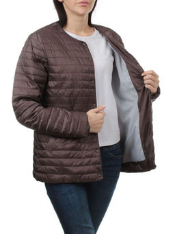 K-527 DK. BROWN Куртка демисезонная стеганая женская (70 гр. холлофайбер) - Fashion фото 7