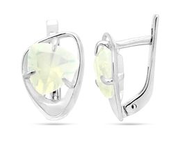 Серьги из серебра лунный камень, СП78