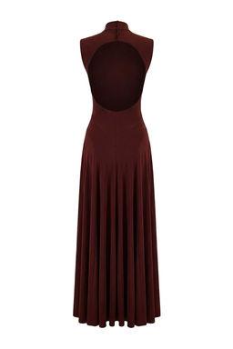 Koyu Kahverengi Orme S?rt Detayl? Elbise TPRAW26EL00129 - Trendyolmilla фото 2