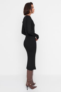 TRENDYOLMILLA Lacivert Midi Triko Basic Elbise TWOAW23EL00023  фото 4