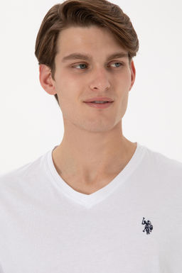 Erkek Beyaz Basic Ti__rt Sepette S_rpriz _ndirim - U.s. polo assn фото 2