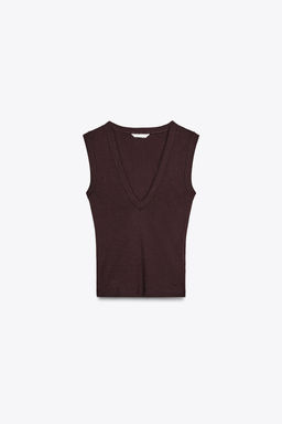 V-NECK TOP - Zara фото 6