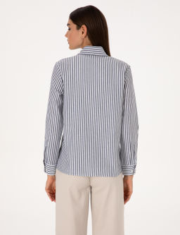 Lacivert Comfort Fit Uzun Kollu G_mlek - Pierre cardin фото 5