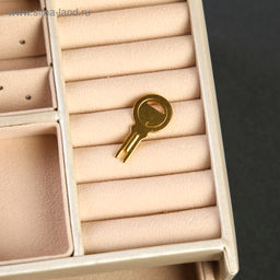 Шкатулка кожзам для украшений Жемчужный молочный 12,3х17,3х13,7 см - Simaland фото 3