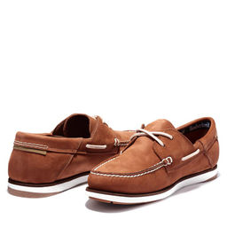 Мокасины Timberland TFO 2 Eye Classic Boat Atlantis Break красные  фото 4