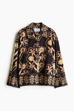 Camisa popover con estampado floral