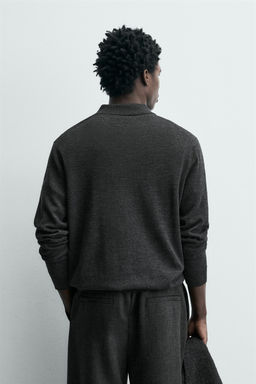 POLO PUNTO LANA / Gris antracita - Zara фото 3