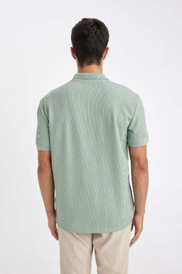 Новая футболка-поло стандартного кроя с короткими рукавами - Defacto фото 6