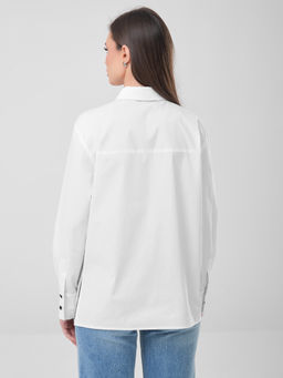 Блузка с декоративным цветком - Stilla фото 4