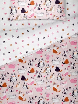 КПБ Кошачья любовь поплин хлопок 100% 1, 5 сп. - Лен поволжья фото 3