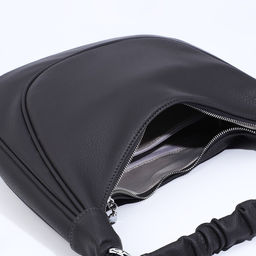 Сумка-мешок на молнии, наружный карман, длинный ремень, цвет тёмно-серый - Simaland фото 7