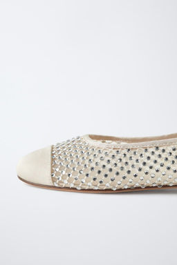 GLITTER BALLERINA SHOES WITH TOECAP - Zara фото 5