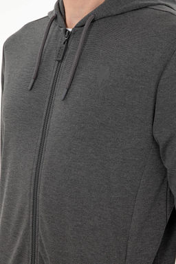 Мужской вязаный кардиган антрацитового меланжа Неожиданная скидка в корзине - U.s. polo assn фото 7