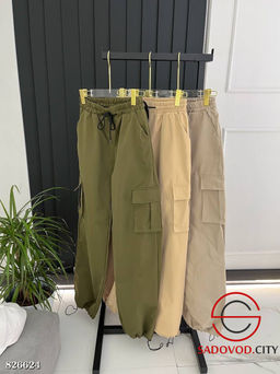 Женские брюки карго на резинке