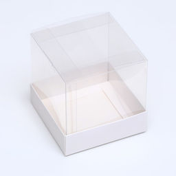 Цена за 5 шт. Коробка для пирожных, белый, 10×10×10 см