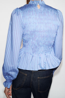 STRIPED SMOCKED SHIRT - Zara фото 6