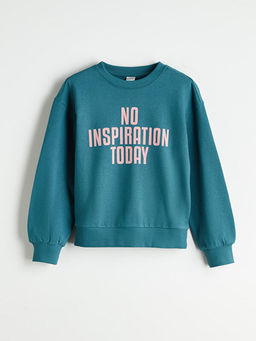 Bisiklet Yaka K?z ?ocuk Sweatshirt