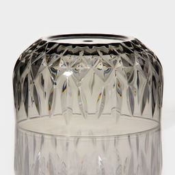 Салатник «Грани», 750 мл, 13.4×7.5 см, пластик, прозрачный, серый