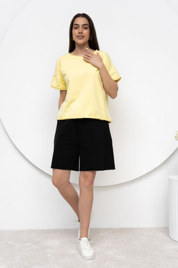 Шорты из хлопкового футера с высокой посадкой - Solo mio фото 9