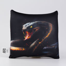 Подушка декоративная антистресс «Змея», чёрная