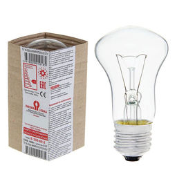 Цена за 6 шт. Лампа накаливания «Лисма», Б, Е27, 60 Вт, 230 В