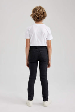 Джинсовые школьные брюки узкого кроя для мальчиков - Defacto фото 5
